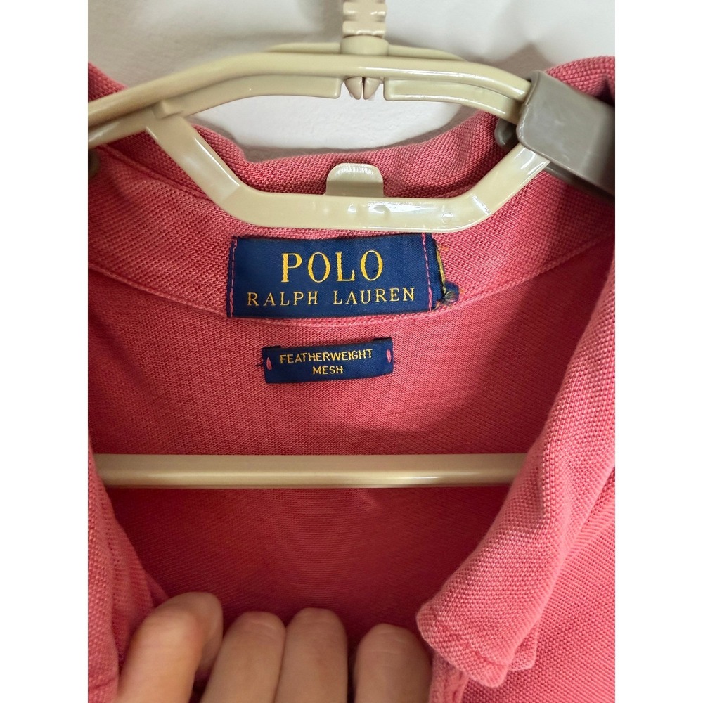 Polo Ralph Lauren Featherweight Long Sleeve Polo Coral Coastal Old MoneyXL - Picture 5 of 8